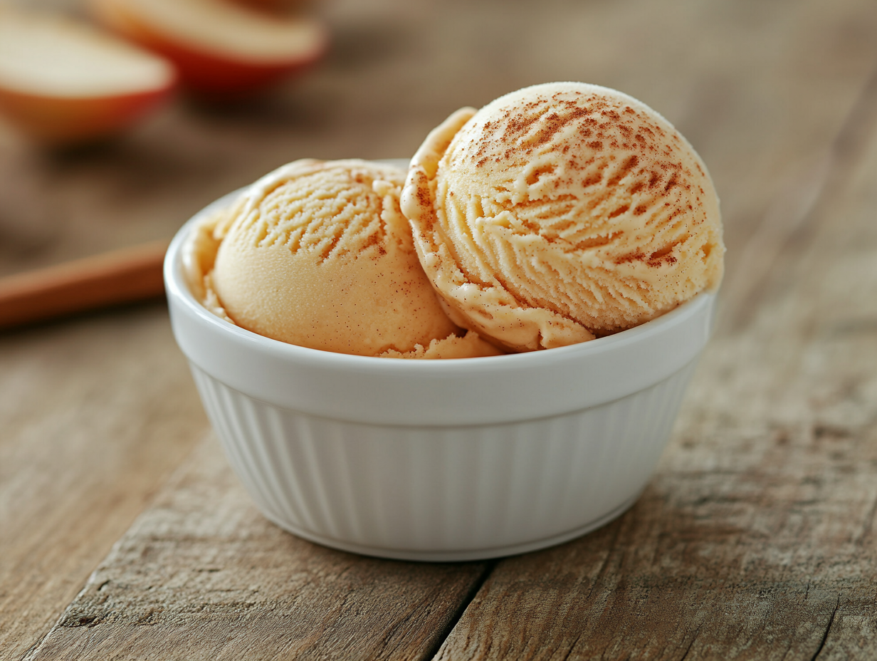 Helado de manzana casero (cremoso sin máquina)
